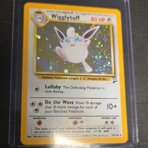 Pokemon Base Set 2 1999 Wigglytuff Rare Holo Trading Card (19/130)